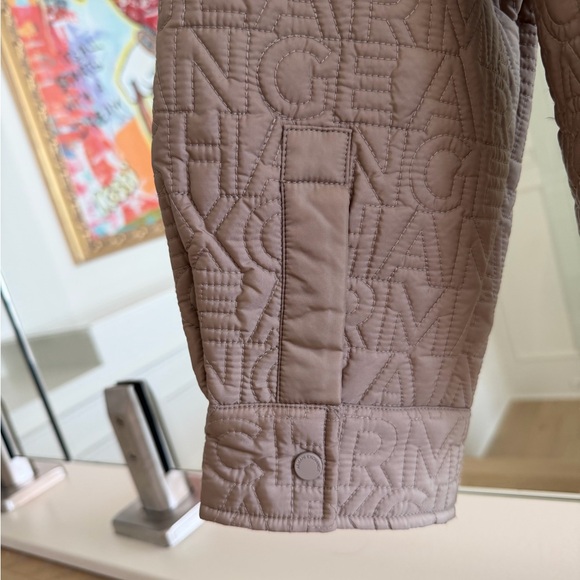 New Armani Exchange Beige Quilted Unisex Jacket Sz L - Picture 9 of 11